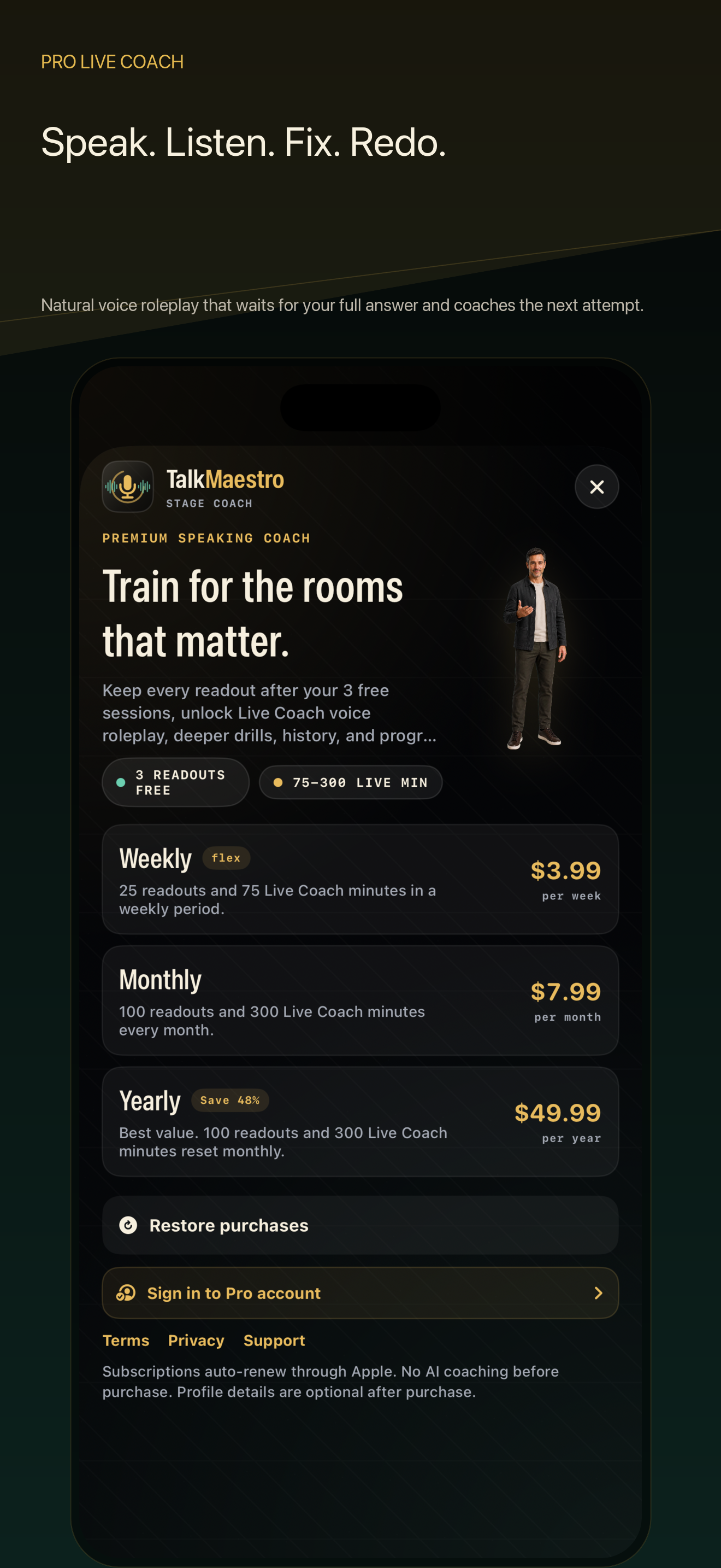 TalkMaestro Pro Live Coach
